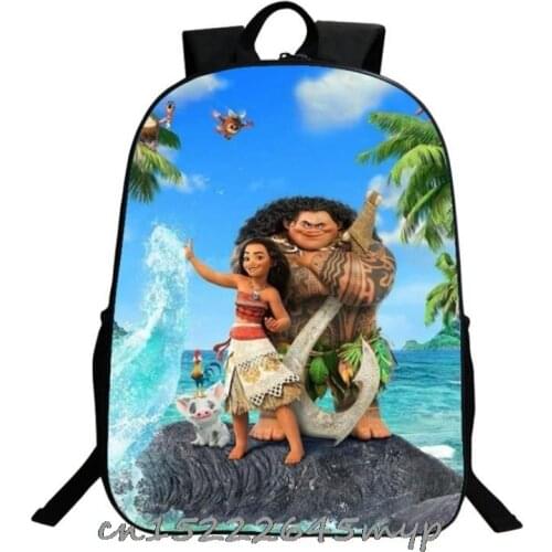 New Hot Sales Cartoon Moana Printing School Bags Backpack Student Bag Children Bookbag Satchel School Backpack For Girl Disney
