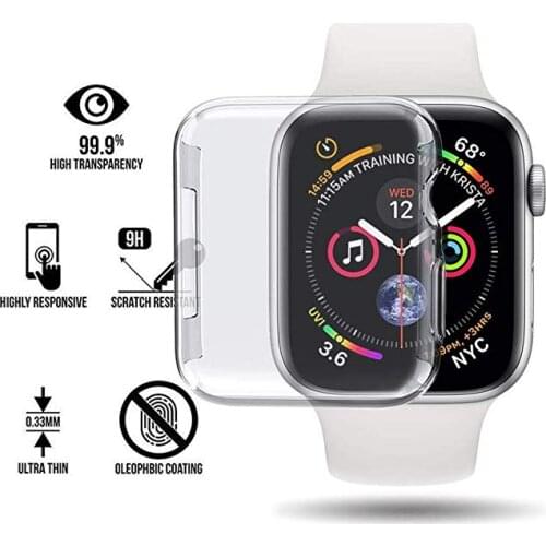 TPU Screen Protector Cover For Apple Watch 440MM 44MM For Iwatch 4 Transparent protective Cover Case