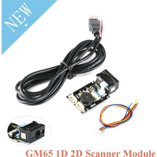 GM65 1D 2D Barcode Reading Board QR Code Scanner Reader Module USB URAT DIY Electronic Kit with Cable Connector CMOS For Arduino