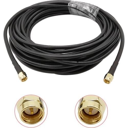 RG58 Cable RF Coaxial Adapter SMA Male to SMA Male Plug Connector 50 Ohm WiFi Antenna Extension Pigtail Wire