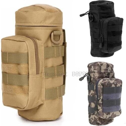 Outdoors Molle Water Bottle Pouch Military Airsoft Kettle Waist Bag Molle System bottle Bags Climbing Hiking Hunting Gear