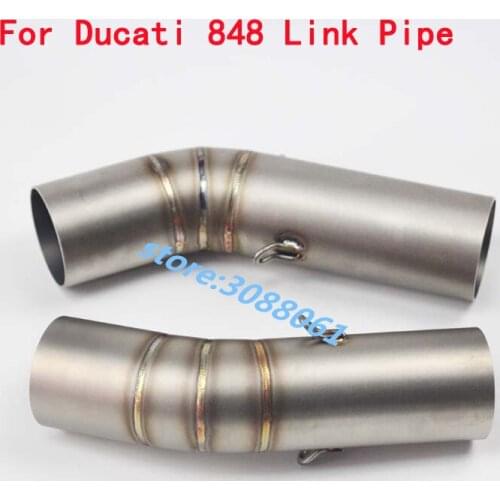 High Quality Motorcycle Middle Pipe Round Muffler Of The Exhaust Pipe Motorbike Link Pipe Tube for 51mm Escape For Ducati 848