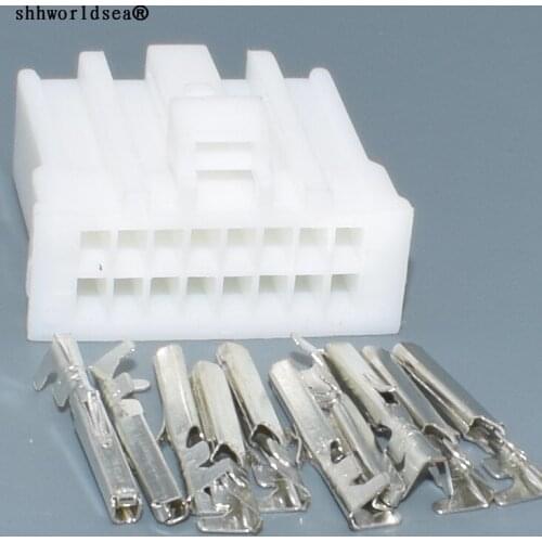 Worldgolden 16P 1.0mm auto socket machine tail plug wiring harness plug with terminal