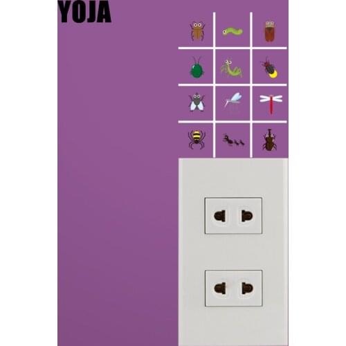 YOJA Animal PVC Coloured Wall Sticker Switch Decals Ant Children Bedroom Home Decor 12ss0634