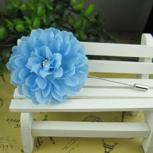 12pcs/lot 2 inch daisy flowers Mens Flower Lapel Pin Lapel Stick Brooch Pin Vintage Wedding Business brooch pin