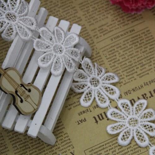 15Yards Black White Embroidery Venise Lace Trim Flowers Neckline Collar Appliques Patches,Lace Fabric Sewing Supplies
