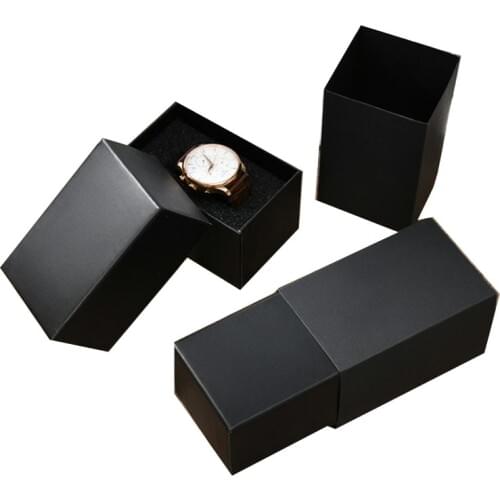 20pcs/lot Jewelry Organizer Box Hard Paper Black Watch Lipstick Packaging Boxes 12x7.5x7cm Pendant Gifts Paper Boes