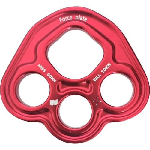 35KN 4 Holes Paw Rigging Plate Rescue Aid Rock Climbing Tree Arborist Rope Point Connector Gear