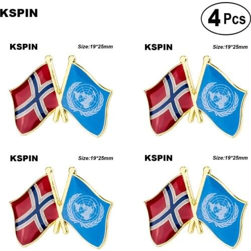 Norway United Nation Flag Pin Lapel Pin Badge Brooch Icons 4pcs