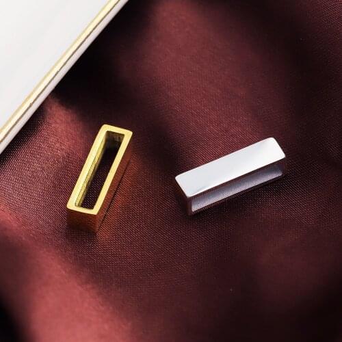 5Pcs/Lot Stainless Steel Charms Hollow Strip Blank Bar Pendant For DIY Making Necklace Bracelet Accessories 5*18mm