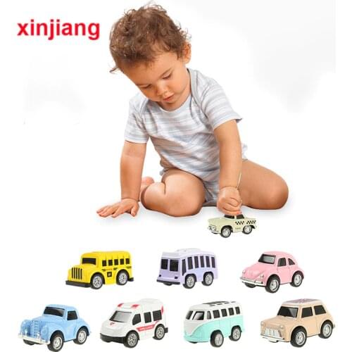 8Pcs Mini Alloy Diecast Pull Back Car Cartoon Model Toy Set for Boys Kids Collection Education Toys Children Birthday Gift