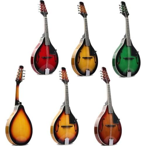 8 string Acoustic Mandolin Western Musical instrument Mandolin Steel String Round Hole MDL01