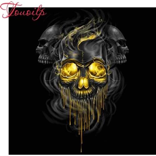 TOUOILP Diamond embroidery full DIY Halloween skull 5d Diamond painting Cross Stitch Mosaic craft stickers Home Decorative