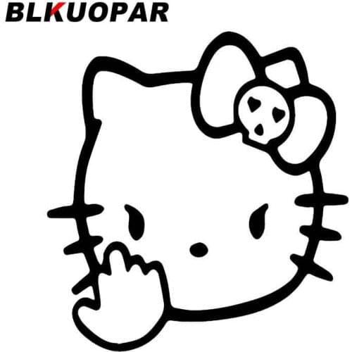 BLKUOPAR Hello Titty Car Stickers and Decals Suitable for JDM RV Vehicle Vinyl Car Wrap Decor Car Motorcycle Car Styling