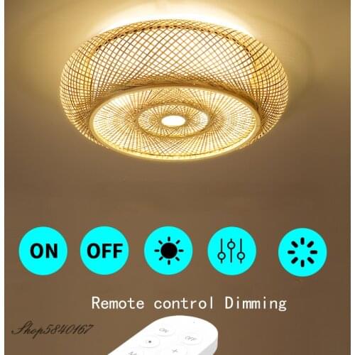 Hand Make Bamboo Ceiling Light Chinese Style Hanging Ceiling Cover Lamps for Living Room Dining Room Lighting Ceiling Home Deco