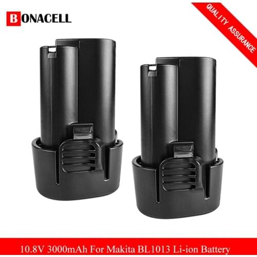 Bonacell 3000mAh 10.8V Li-ion Battery For Makita BL1013 BL1014 BL 1013 BL 1014 LCT203W 194550-6 194551-4 195332-9 DF030D