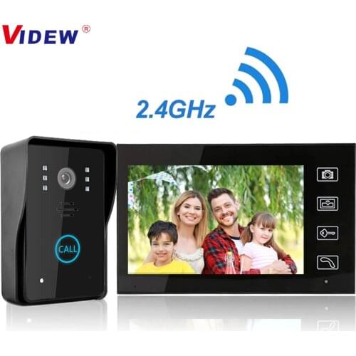 2.4GHz Wireless Digital Video Intercom System Built-in Battery Doorbell with Camera Night Vision Remote Unlock Door Entry Bell