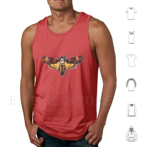 Silence Tank Tops Vest Cotton Silence Of The Lambs Classic Movie Horror Moth Deaths Head