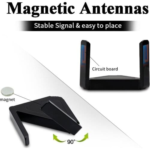 Dual Band Extended Wireless External Antenna With Cable For Intel Wifi Pcie Desktop Laptop Managetic Antennas For Intel Ax200