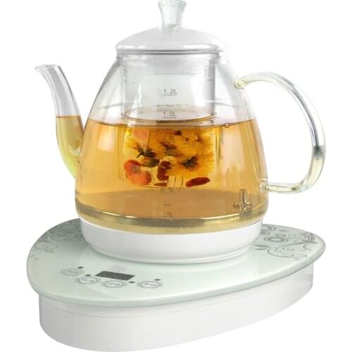 Electric kettle Glass raised pot split body electric kettle, fully automatic flower teapot boiled