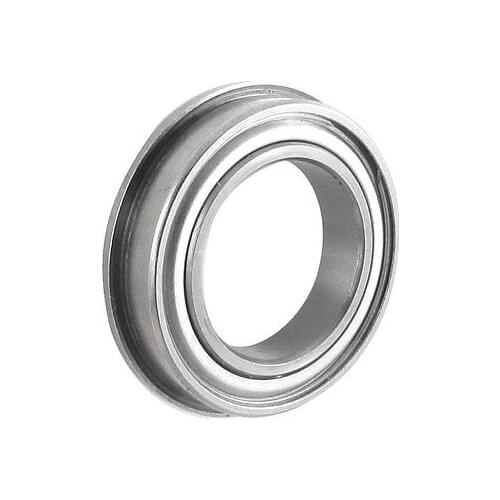 F6802 Silver Tone Sealed Flanged Ball Bearing 15mm x 24mm x 5mm
