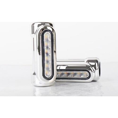Driving Light Shell Bar White Amber Led Chrome Universal Motorcycle Highway Switchback For Crash