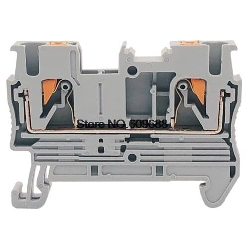 Din Rail Terminal Blocks PT-2.5 Push In Spring Screwles Electrical Terminal Block Connector PT2.5 Wire Conductor