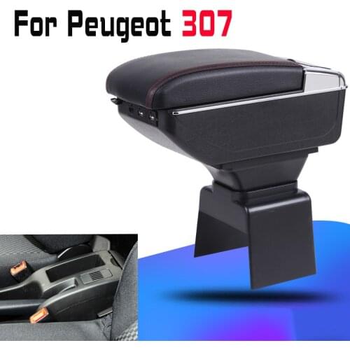 Leather Car Armrest For Peugeot 307 Arm Rest Rotatable saga
