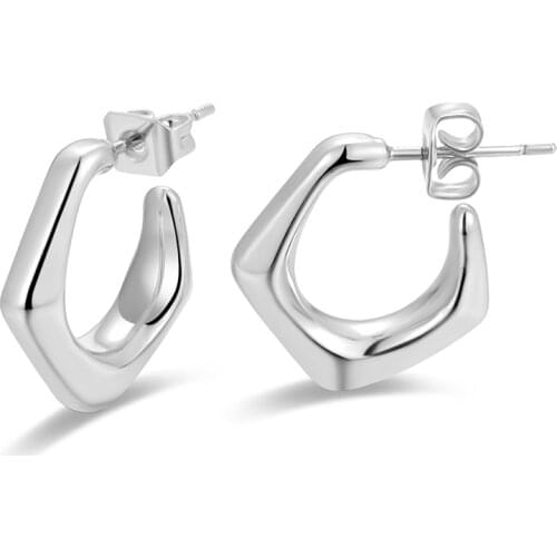 Copper Irregular Stud Earrings Geometric Shape Earrings For Women Statement Wedding Fashion Jewelry Gift Wholesale Free Ship