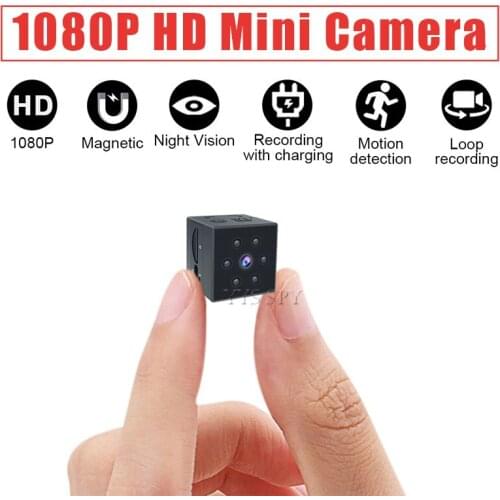 Mini Camera HD 1080P Nanny Cam with Motion Detection Night Vision and Arm Bandage for Sports Outdoor Magnetic Wearable Camcorder