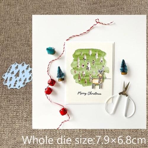 New Design Craft Metal stencil mold Cutting Dies Christmas tree background scrapbook die cuts Album Paper Card Craft Embossing