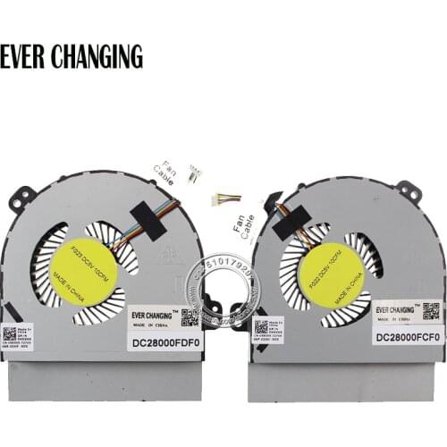 Original Laptop CPU Cooler Fan For DELL Alienware M15X 2015 New Series DFS200805000T 0.5A FG22 FH23 DC28000FCF0 DP/N 09F65X