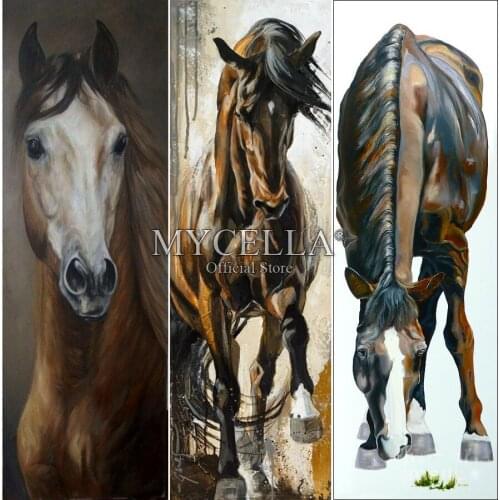 Horses,Full Round,Diamond Embroidery,Animal,5D Diy Diamond Painting,Cross Stitch,Diamond Mosaic,Needlework,Crafts,Christmas,Gift