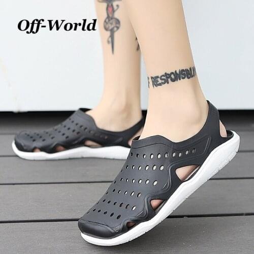 Summer Mens Slippers Outdoor Casual Clogs All-match Trend Breathable Beach Casual Slip-On Flats Sandals Men Shoes Flip Flops