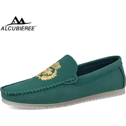 ALCUBIEREE Fashion Men Shoes Casual Slip-on Driving Shoes Lightweight Man Loafers Male High Quality Comfortable Driving Shoes