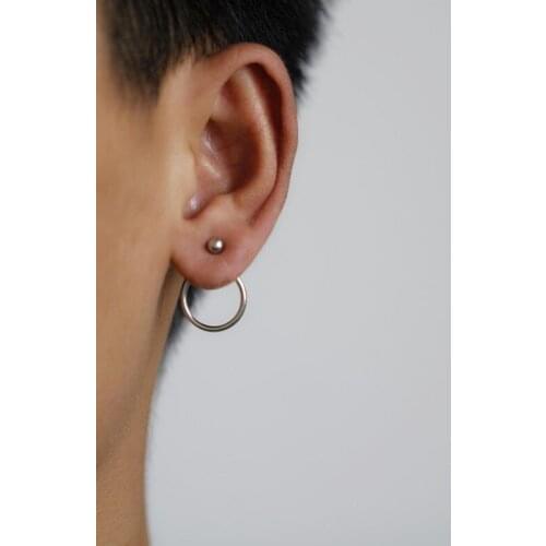 Punk Rock Gold Earrings for Women Minimalist Style Geometric Round Metal Back Hanging Earrings Female Earrings Party Jewelry