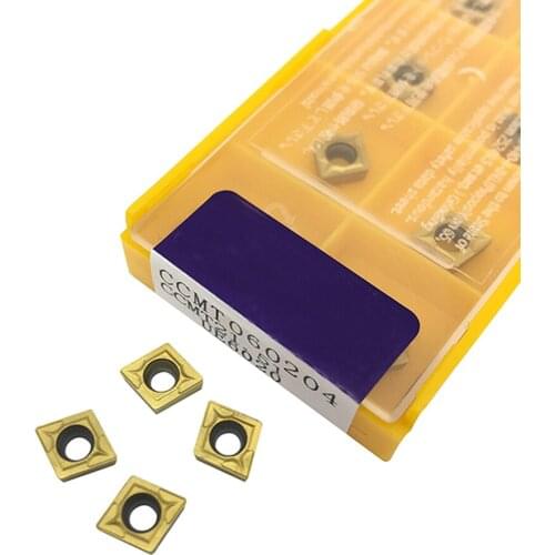10PCS CCMT060204 VP15TF UE6020 US735 Carbide Insert Blade Internal Turning Tool CCMT 060204 Lathe Tool Cutter CNC