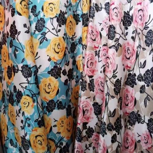 2021 Fashion Rose Satin Soft Fabric DIY Material for Craft Ribbon Scarf Lining Textile