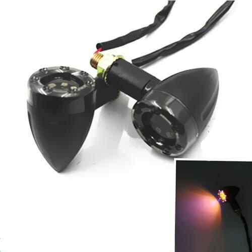 2x LED SMD Motorcycle Turn Signals Light Blinker Amber+Blue Indicator Front Rear For Honda Yamaha Kawasaki Suzuki Chopper