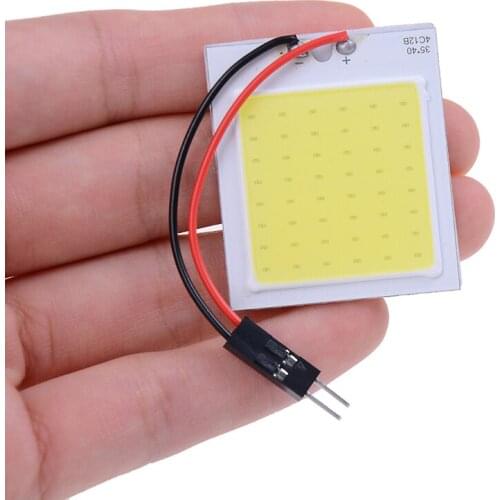 48 smd cob led 3w 12v white light car interior panel lights dome lamp bulb