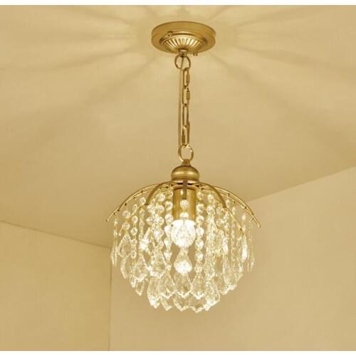 American country staircase crystal chandeliers Hallway aisle dining room entrance home place mini ceiling lamp led lighting lamp