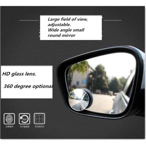 Car styling 360 Wide Angle Round Convex Mirror for honda x4 renault megan 3 Mitsubishi Reno Logan 2 honda accord 8 ford fokus 3
