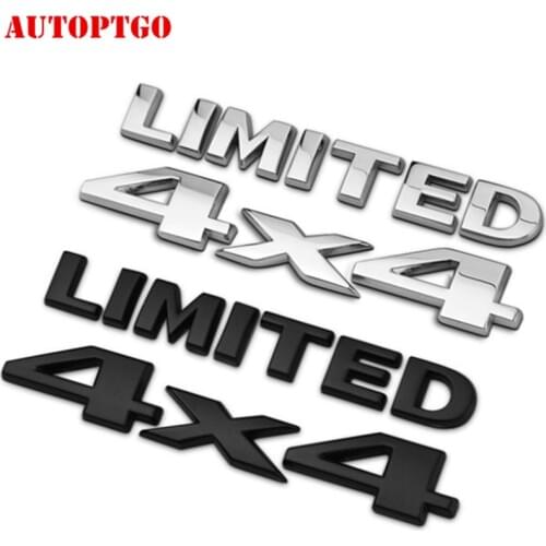 Car Rear Trunk Tail 3D Letter Limited 4x4 Emblem Badge Decal For Jeep Grand Cherokee Wrangler Compass Liberty For Ford