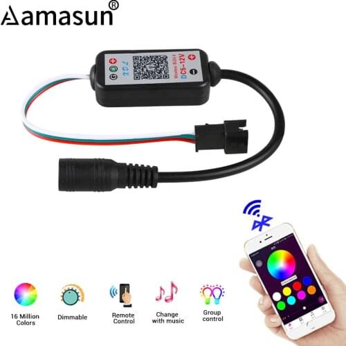 Wireless Dimmer XDL Music Bluetooth RGB Controller by Smart Phone APP for WS2811 WS2812 WS2812B SK6812 1903 Pixel LED Strip