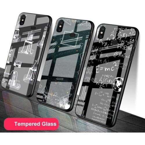 Science Tempered Glass Phone Case For Redmi Note 5 6 7 8 9 Pro Note8T Note9S Redmi8 9 Cover Shell