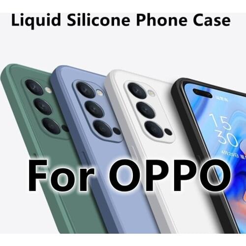 Liquid Silicone Phone Case For OPPO Reno 6/5/4/3 Pro Camera Protective Cover Case For A8/A9/A9X/A11X/A92S/K3/K5/K7/R11/R15/R17