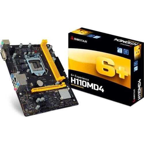 For BIOSTAR H110MD4 Original Used Desktop Motherboard H110 LGA 1151 DDR4 32G SATA3 USB3.0 Micro ATX
