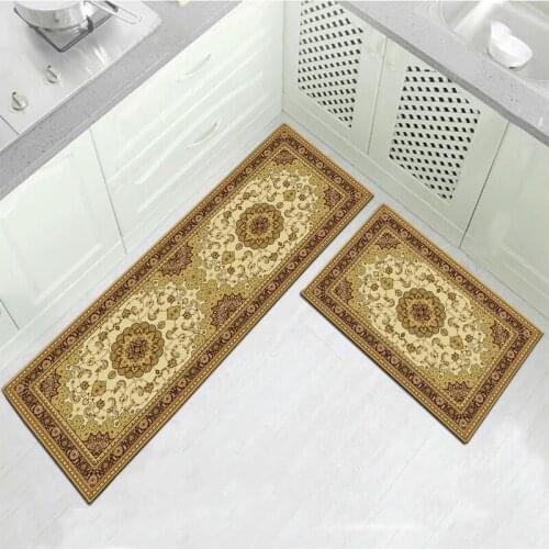 European Style Kitchen Mat Non-Slip Carpet Indoor Outdoor Floor Mats Bedroom Bath Floor Mats Entrance Rugs Doormat Decor