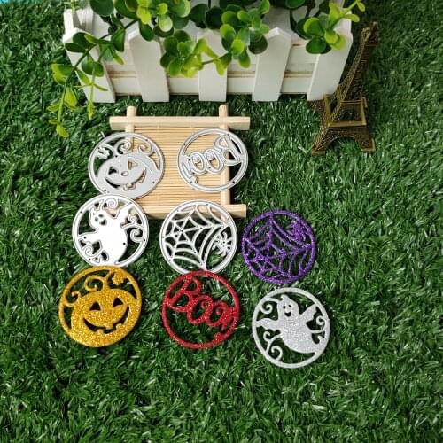 Halloween 4 kinds of circular drawing metal cutting mould new paper handicraft photo album embossing die DIY knife die cutti