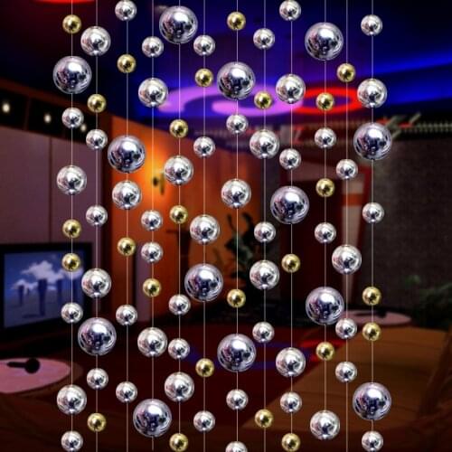 Imitation metal bead curtain hotels dance halls Festivals party curtains Home partition decoration supplies